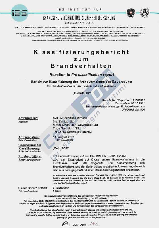 Fire Test Report by IBS